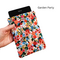 Hand holding a Kindle pouch with pink snap to protect Kindle e-readers. Made with a bright pink and red floral cotton.